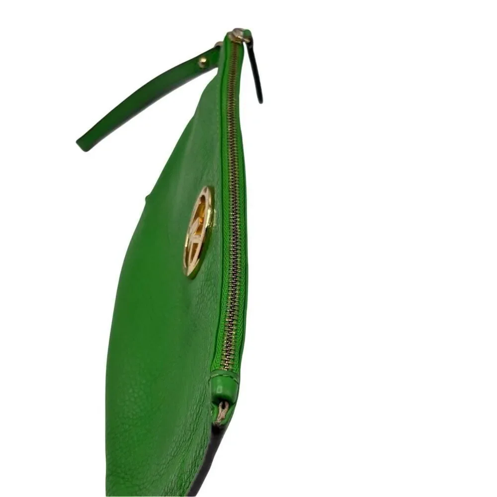Michael Kors Fulton Pebbled Leather‎ Wristlet Green